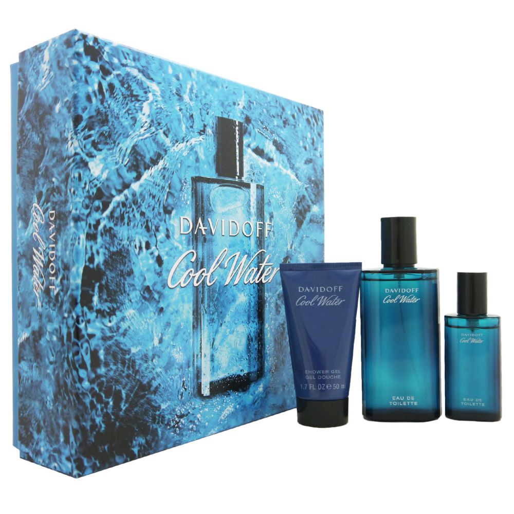 Davidoff Cool Water Set Edt 125ml 75ml After Shave Balsam 75ml Duschgel Fur Manner