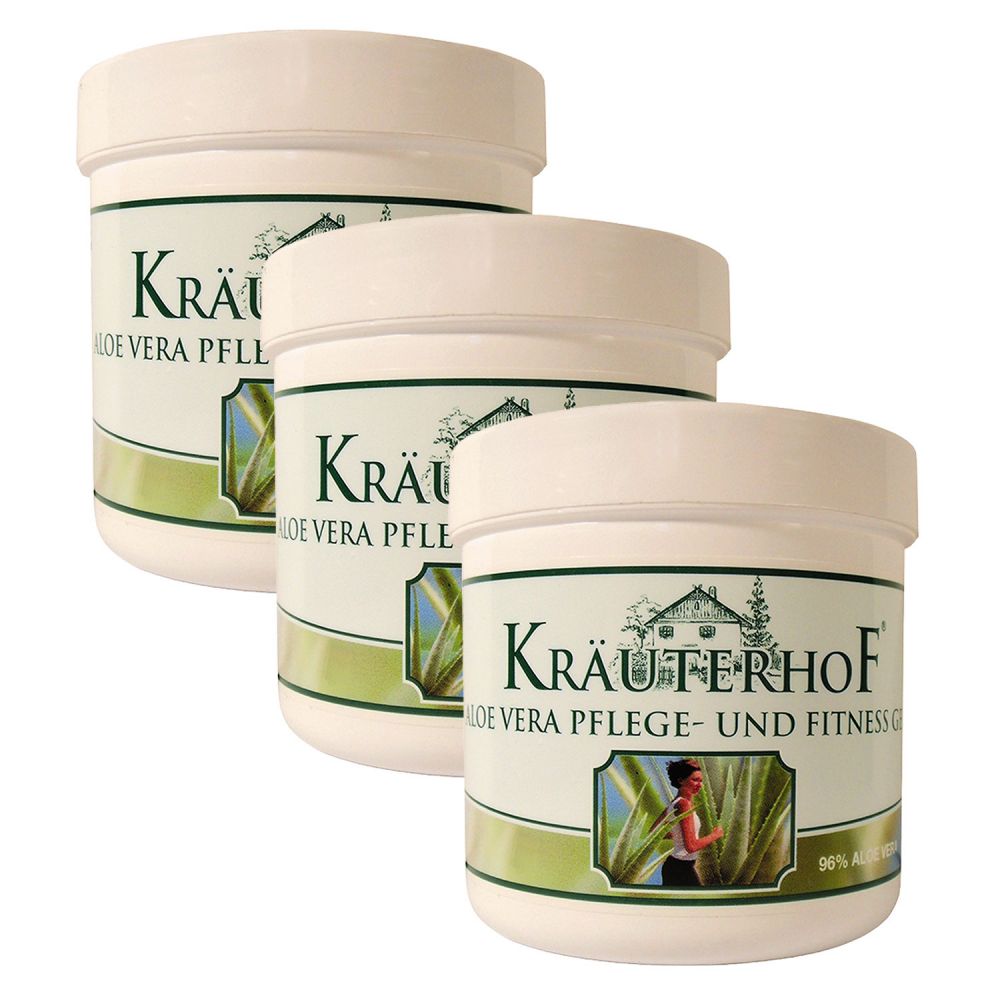 Kräuterhof Aloe Vera Gel Pflege- und Fitness Gel 3 x 250 ...